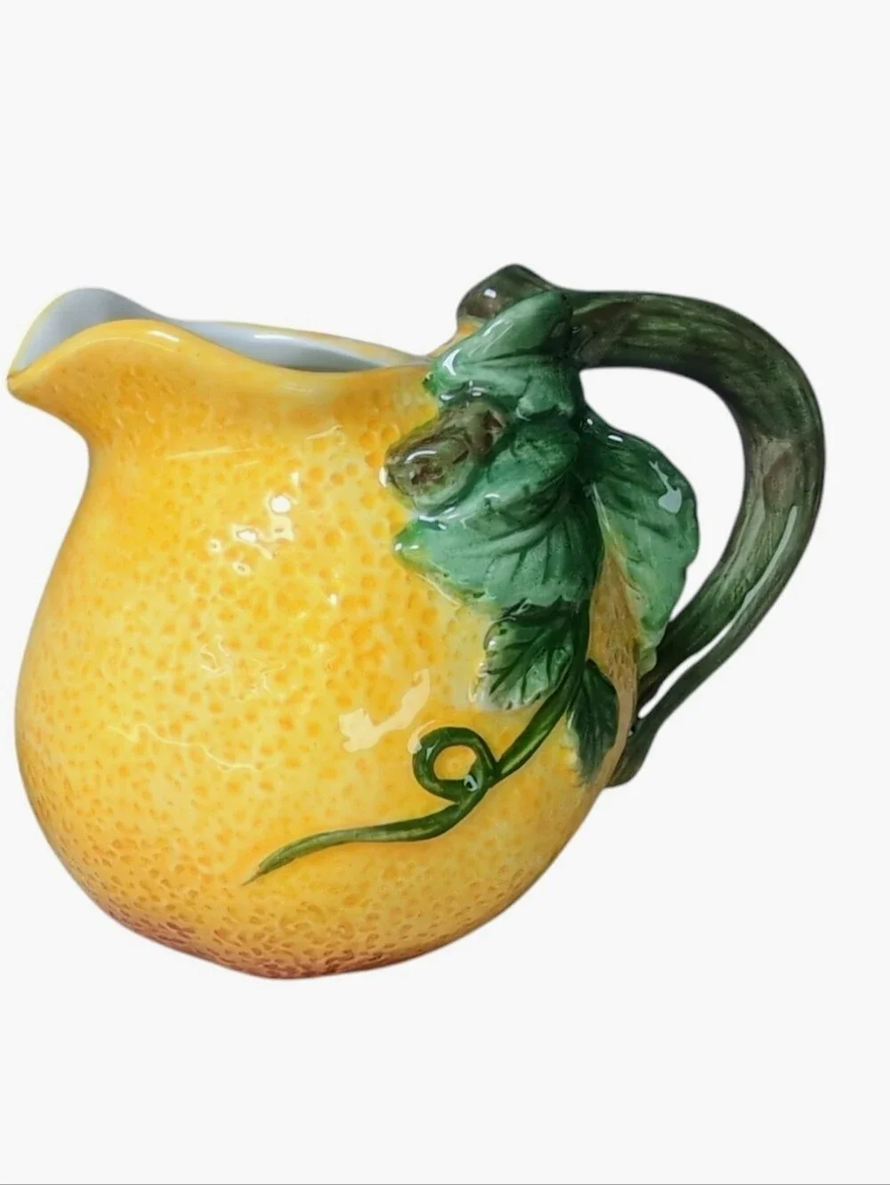 Lemon Collection by Ruby Corner Lemon Shaped Ceramic Creamer Pitchers